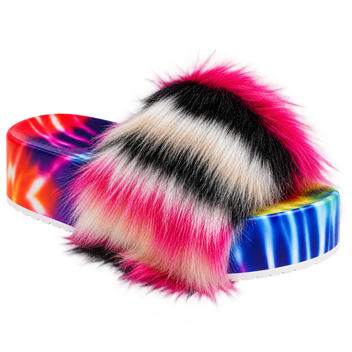 Pink Paradise Fluffy Platform Slides