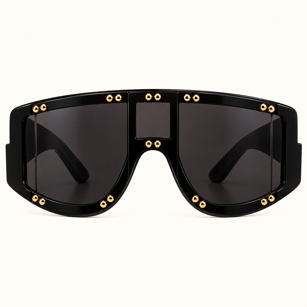 Muse Oversized Studded Shield Sunglasses