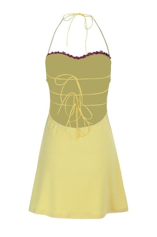 Sweet Temptation Halter Mini Dress