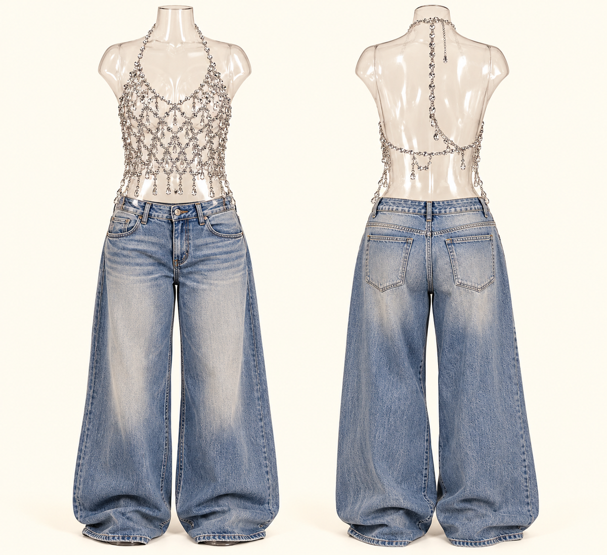 Crystal Drip Halter Top