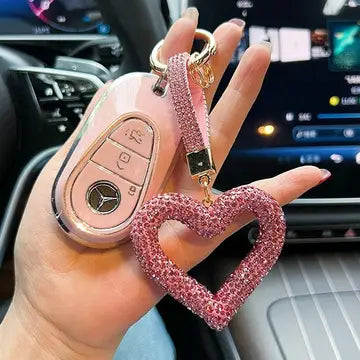 Full Diamond Heart Keychain Pendant