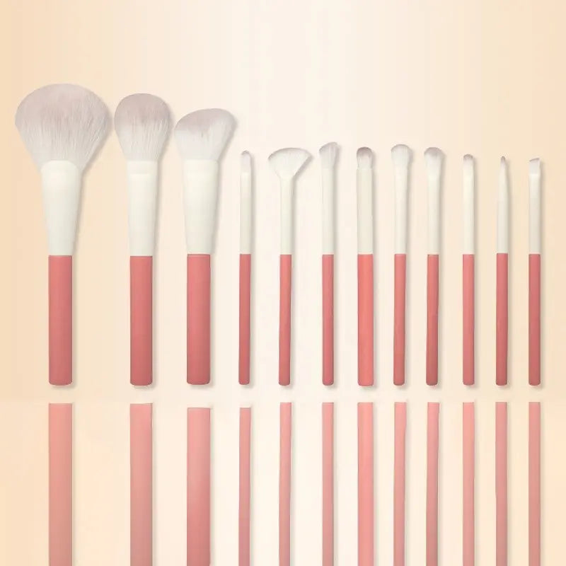 Pink & White Makeup Brush Set