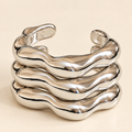 Geometric Glossy Open Bangle