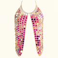 The Disco Muse Iridescent Sequin Halter Top