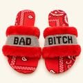 Rhinestone Fuzzy Slides