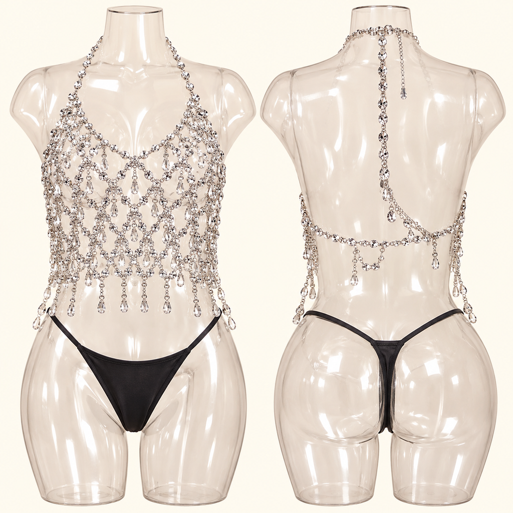 Crystal Drip Halter Top