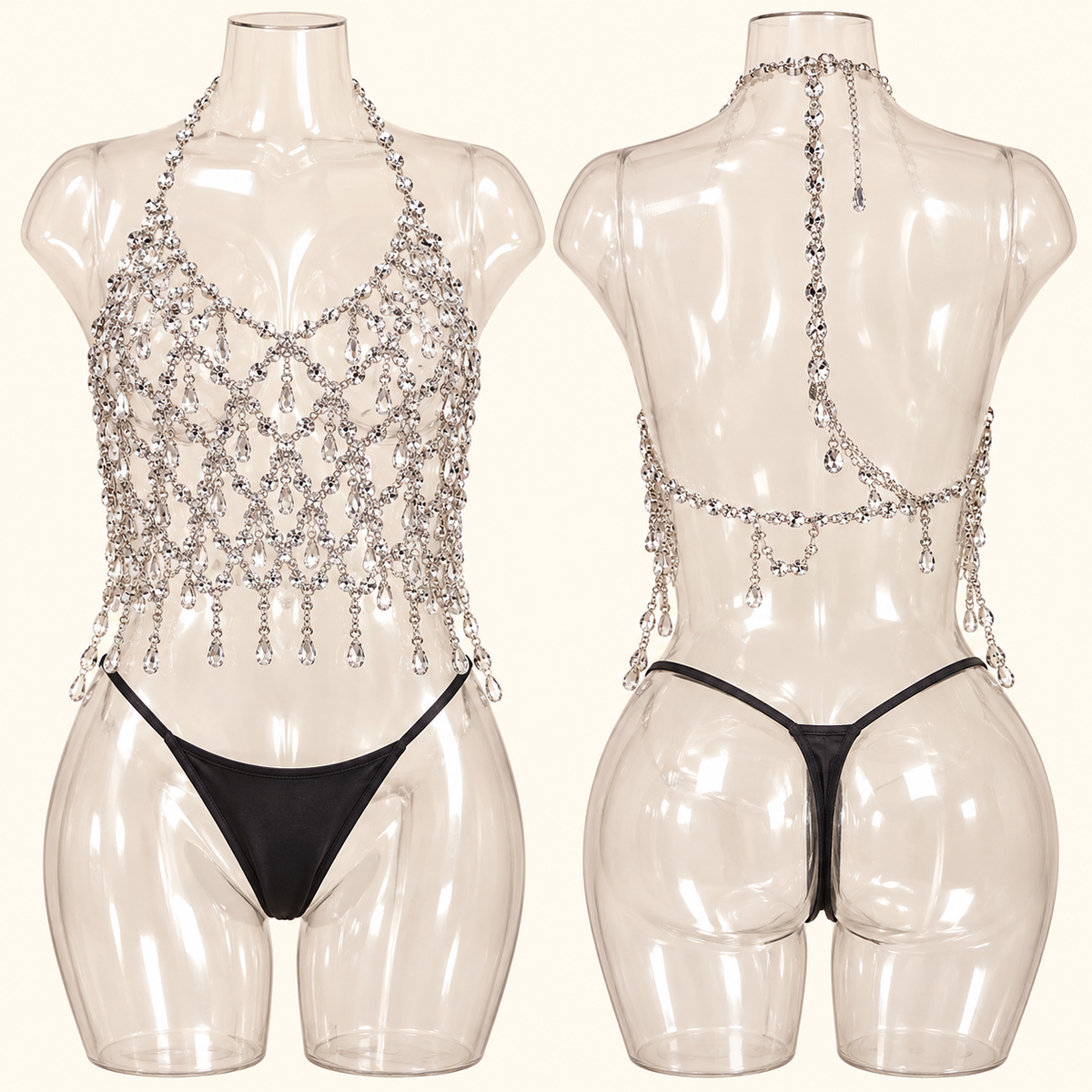 Crystal Drip Halter Top