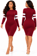 Women’s Varsity Stripe Bodycon Mini Dress