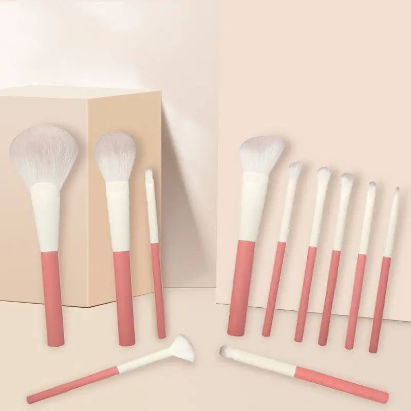 Pink & White Makeup Brush Set